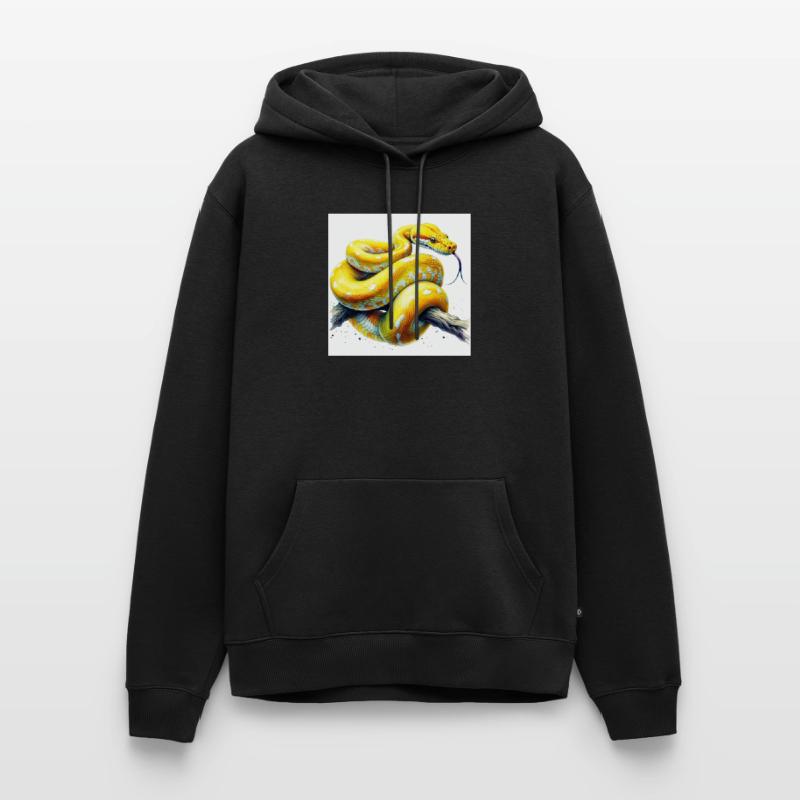 Gelbe Python Männer Premium Bio Hoodie