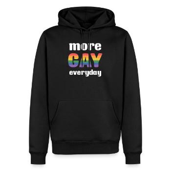 LGBT Pride Month - Mehr Gay Everyday - Männer Premium Bio Hoodie - Schwarz - Vorne - Nico (187cm)