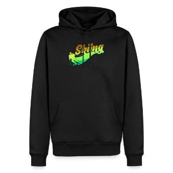 Schifahren Schifahrer Wintersport Pistengaudi - Männer Premium Bio Hoodie - Schwarz - Vorne - Nico (187cm)
