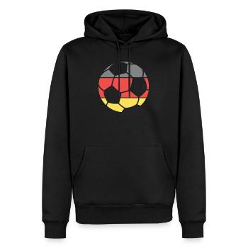 Logo du vainqueur du tournoi du symbole de la balle de l’équipe d’Allemagne - Sweat à capuche Premium bio Homme - noir - Devant - Nico (187cm)