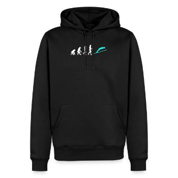 Ski Sports d’hiver Évolution Skieurs Hiver - Sweat à capuche Premium bio Homme - noir - Devant - Nico (187cm)