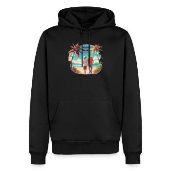 Nous sommes à la retraite - Sweat à capuche Premium bio Homme - noir - Devant - Nico (187cm)