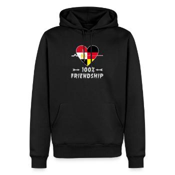 L'Égypte et l'Allemagne : amitié à 100 % - Sweat à capuche Premium bio Homme - noir - Devant - Nico (187cm)