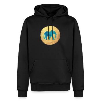 Yoga Kreis Elefant Luxus Yogi Indien Meditation om - Männer Premium Bio Hoodie - Schwarz - Vorne - Nico (187cm)