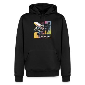 Wir fliegen nach Dubai - Odloot! - Männer Premium Bio Hoodie - Schwarz - Vorne - Nico (187cm)