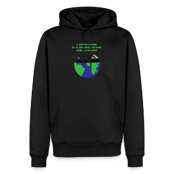 Planète Terre - Sweat à capuche Premium bio Homme - noir - Devant - Nico (187cm)