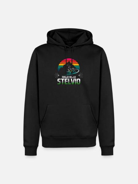 Passo delle Stelvio Cycling Design - Men’s Premium Organic Hoodie - black