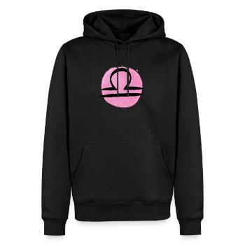 Sternzeichen Waage - Männer Premium Bio Hoodie - Schwarz - Vorne - Nico (187cm)