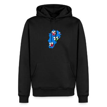Région franche comté - Sweat à capuche Premium bio Homme - noir - Devant - Nico (187cm)