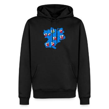 Région Rhône-Alpes - Sweat à capuche Premium bio Homme - noir - Devant - Nico (187cm)