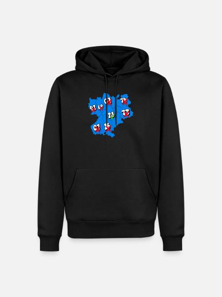 Région Rhône-Alpes - Sweat à capuche Premium bio Homme - noir