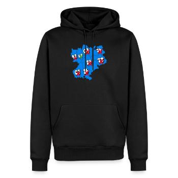 Région Rhône-Alpes - Sweat à capuche Premium bio Homme - noir - Devant - Nico (187cm)