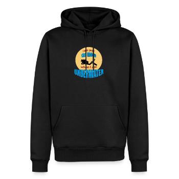 PLONGÉE - Sweat à capuche Premium bio Homme - noir - Devant - Nico (187cm)