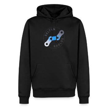 selten radlos fahrrad kette - Männer Premium Bio Hoodie - Schwarz - Vorne - Nico (187cm)
