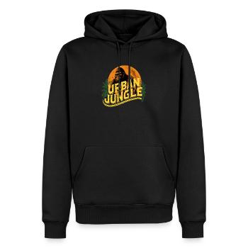 Urban Jungle Logo Couleur - Sweat à capuche Premium bio Homme - noir - Devant - Nico (187cm)