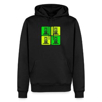 Retro Gaming Automaten 80er - Männer Premium Bio Hoodie - Schwarz - Vorne - Nico (187cm)