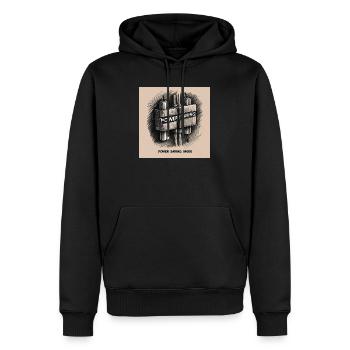 Sleep - Men’s Premium Organic Hoodie - black - Front - Nico (187cm)