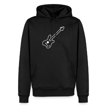 E-Gitarre Gitrarre Musik Rock - Männer Premium Bio Hoodie - Schwarz - Vorne - Nico (187cm)