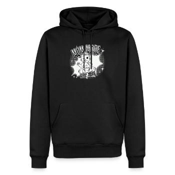 Mom Mode On – Sleep Mode Off - Männer Premium Bio Hoodie - Schwarz - Vorne - Nico (187cm)