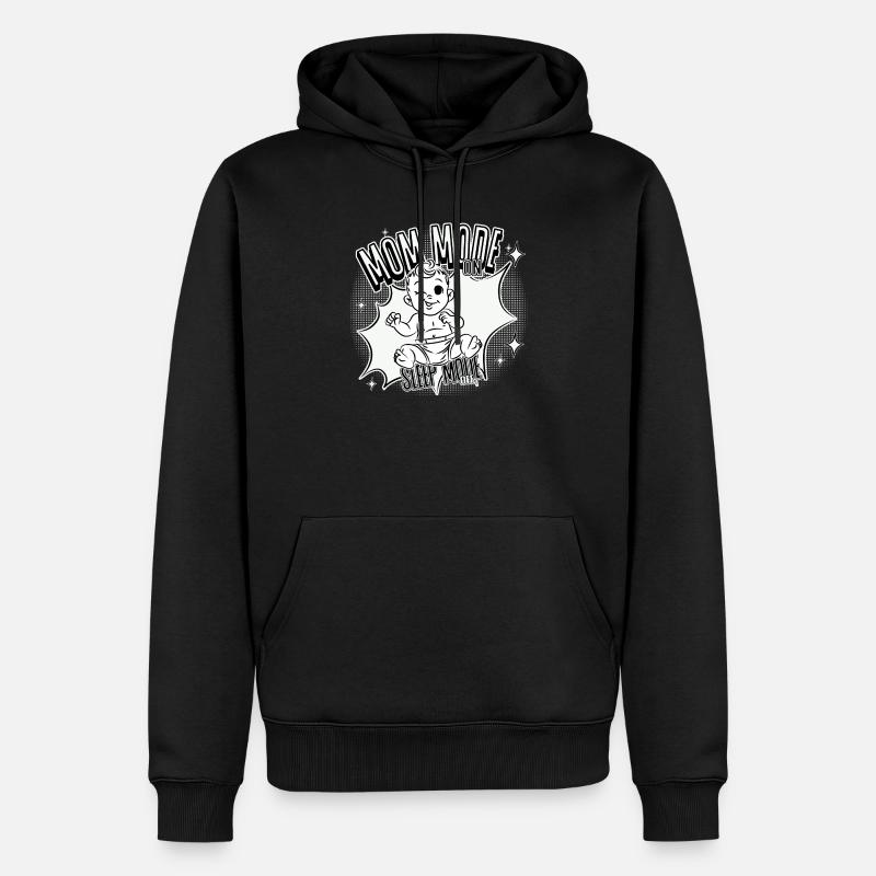 Mode Maman Activé – Mode veille désactivé - Sweat à capuche Premium bio Homme - noir