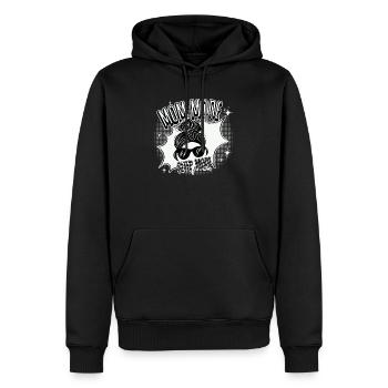 Mom Mode On – Sleep Mode Off - Männer Premium Bio Hoodie - Schwarz - Vorne - Nico (187cm)