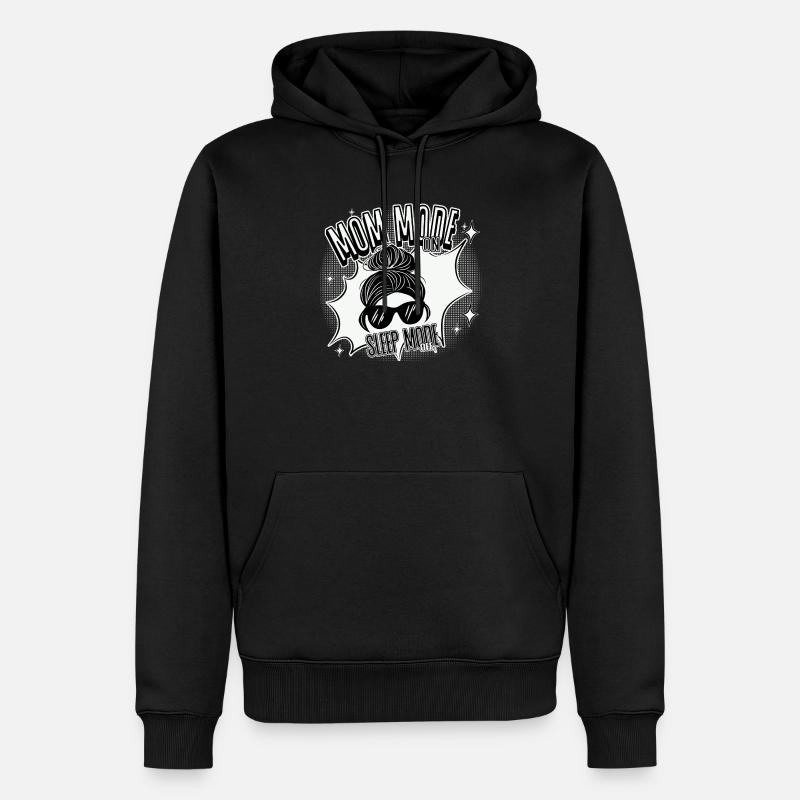 Mode Maman Activé – Mode veille désactivé - Sweat à capuche Premium bio Homme - noir