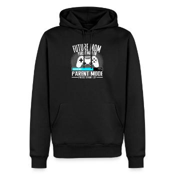 Future Mom – Parent Mode On - Männer Premium Bio Hoodie - Schwarz - Vorne - Nico (187cm)