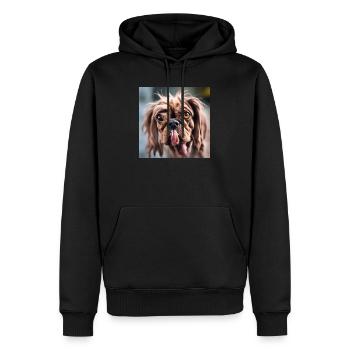 Hässlicher Hund - Männer Premium Bio Hoodie - Schwarz - Vorne - Nico (187cm)
