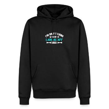 Labrastaff - Sweat à capuche Premium bio Homme - noir - Devant - Nico (187cm)