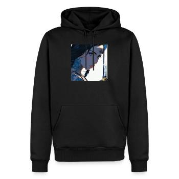 N-dless Nights: Tätowiertes Anime-Mädchen mit einem Schwert - Männer Premium Bio Hoodie - Schwarz - Vorne - Nico (187cm)