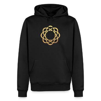 Yoga Luxus Gold Mandala Meditation Konzentration - Männer Premium Bio Hoodie - Schwarz - Vorne - Nico (187cm)
