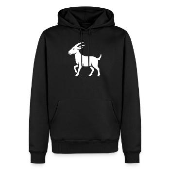 Bouc - Sweat à capuche Premium bio Homme - noir - Devant - Nico (187cm)