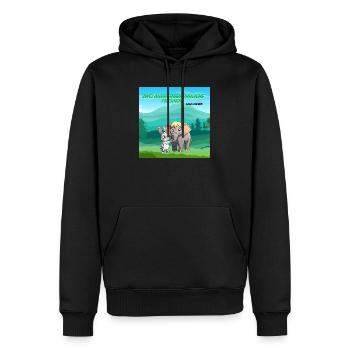 Zwei außergewöhnliche Freunde - Männer Premium Bio Hoodie - Schwarz - Vorne - Nico (187cm)