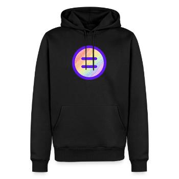 Egalité - Gelichheit Gay Pride Arc-en-ciel - Sweat à capuche Premium bio Homme - noir - Devant - Nico (187cm)