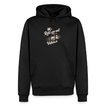 Ruhestand Golf Cart Fahrt für Mama & Papa - Männer Premium Bio Hoodie - Schwarz - Vorne - Nico (187cm)
