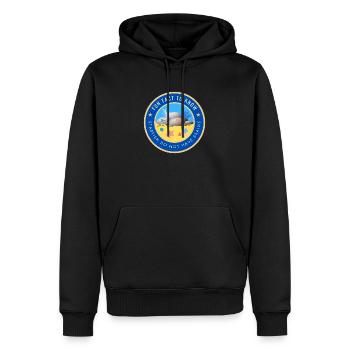 Starfish do not have brains - Men’s Premium Organic Hoodie - black - Front - Nico (187cm)