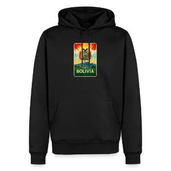 Bolivien Flaggen Landschaft Design - Männer Premium Bio Hoodie - Schwarz - Vorne - Nico (187cm)