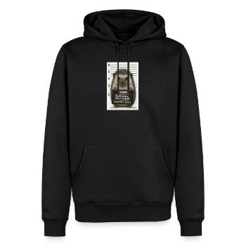 Hérisson criminel - Sweat à capuche Premium bio Homme - noir - Devant - Nico (187cm)