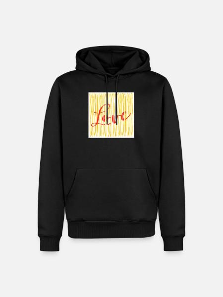 LOVE PASTA SPAGHETTI COOKING - Men’s Premium Organic Hoodie - black