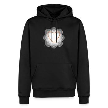 Herz Hochzeit Mandala Liebe Love Yoga Dekoration - Männer Premium Bio Hoodie - Schwarz - Vorne - Nico (187cm)