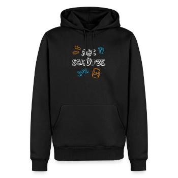 ABC Shooter School Beginners Satchel Pupils 1st Grade - Men’s Premium Organic Hoodie - black - Front - Nico (187cm)