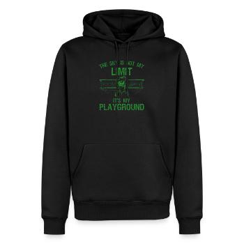 T-shirt Sky is Not My Limit Playground - Sweat à capuche Premium bio Homme - noir - Devant - Nico (187cm)