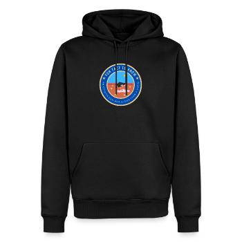 An ostrich can run faster than a horse - Men’s Premium Organic Hoodie - black - Front - Nico (187cm)