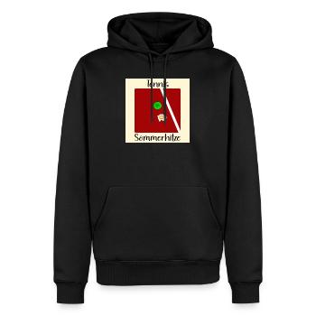 SOMMER TENNIS SPIEGELEIER - Männer Premium Bio Hoodie - Schwarz - Vorne - Nico (187cm)
