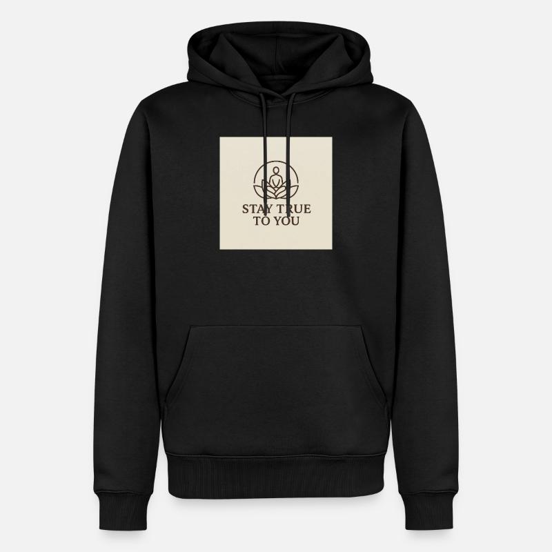 Pleine conscience et équilibre intérieur - Sweat à capuche Premium bio Homme - noir