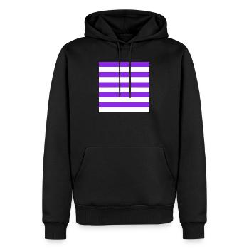 Les rayures - Sweat à capuche Premium bio Homme - noir - Devant - Nico (187cm)