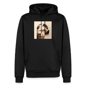 Silhouette Nature Counseling Design - Sweat à capuche Premium bio Homme - noir - Devant - Nico (187cm)