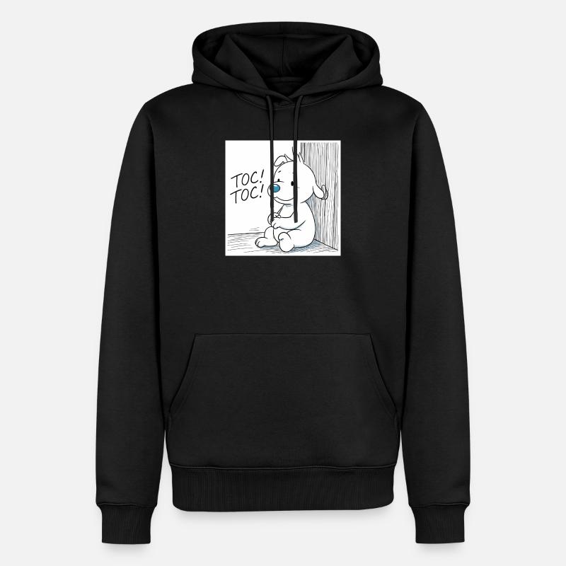 Idéfix Frappe Toc Toc Toc - Men’s Premium Organic Hoodie - black
