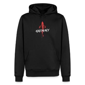 Koi Fisch Energetische Harmonie - Männer Premium Bio Hoodie - Schwarz - Vorne - Nico (187cm)
