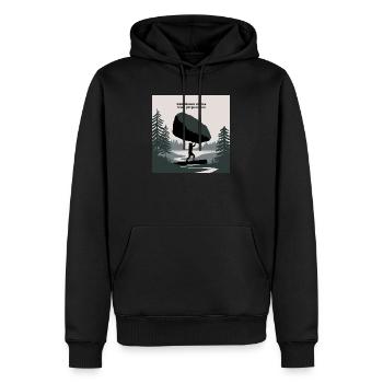Empowered Équilibre Nature Succès Motivant - Sweat à capuche Premium bio Homme - noir - Devant - Nico (187cm)